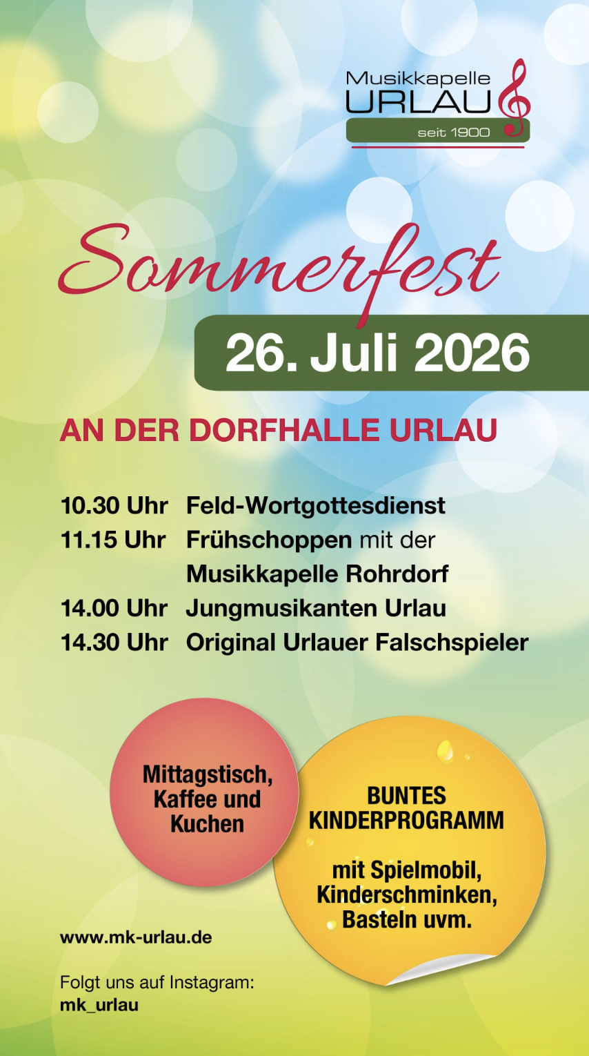 Sommerfest der Musikkapelle Urlau