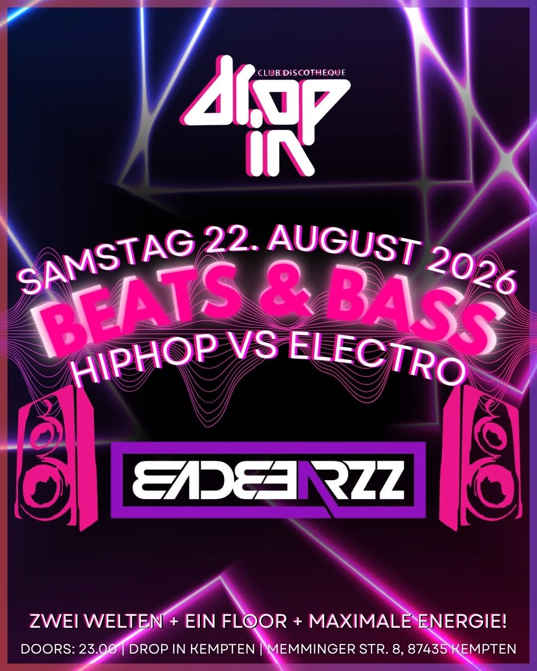 BEATS & BASS – HIPHOP VS. ELECTRO