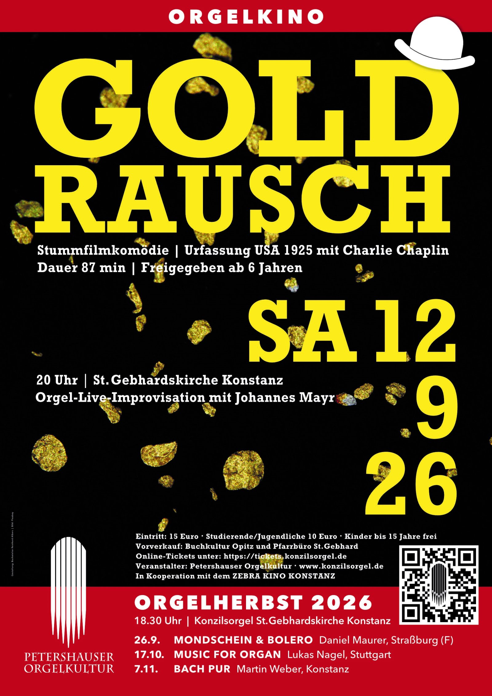 ORGELFILMNACHT Charlie Chaplin: GOLDRAUSCH