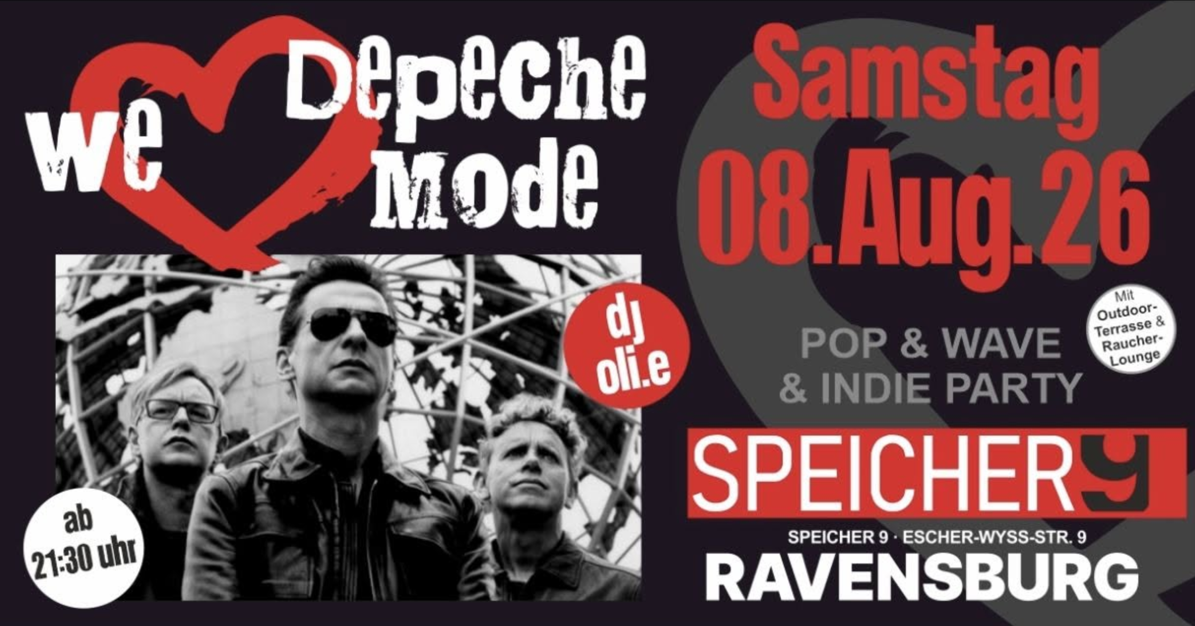 We love DEPECHE MODE Party / DJ OLI.E / Summer Edition /21.30h
