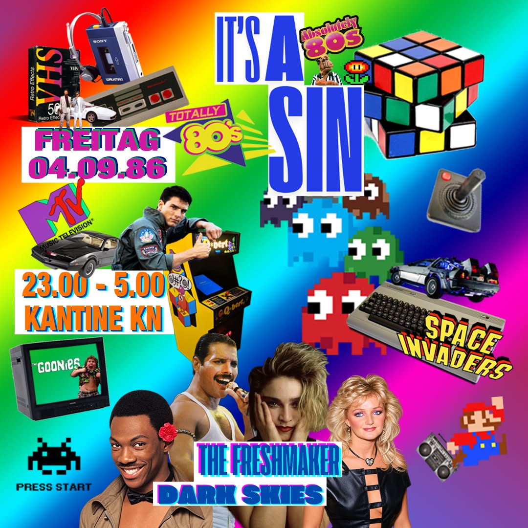 IT’S A SIN – 80s 80s 80s until the end of the night