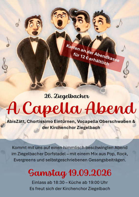 26. Ziegelbacher A-Capella-Abend