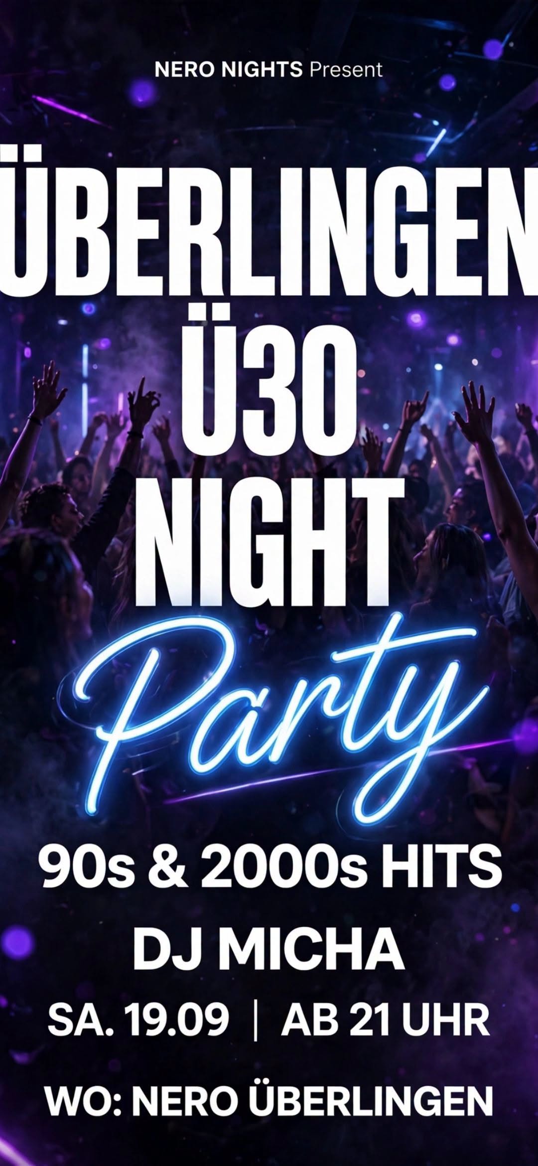 Ü30 Party im Nero Überlingen
