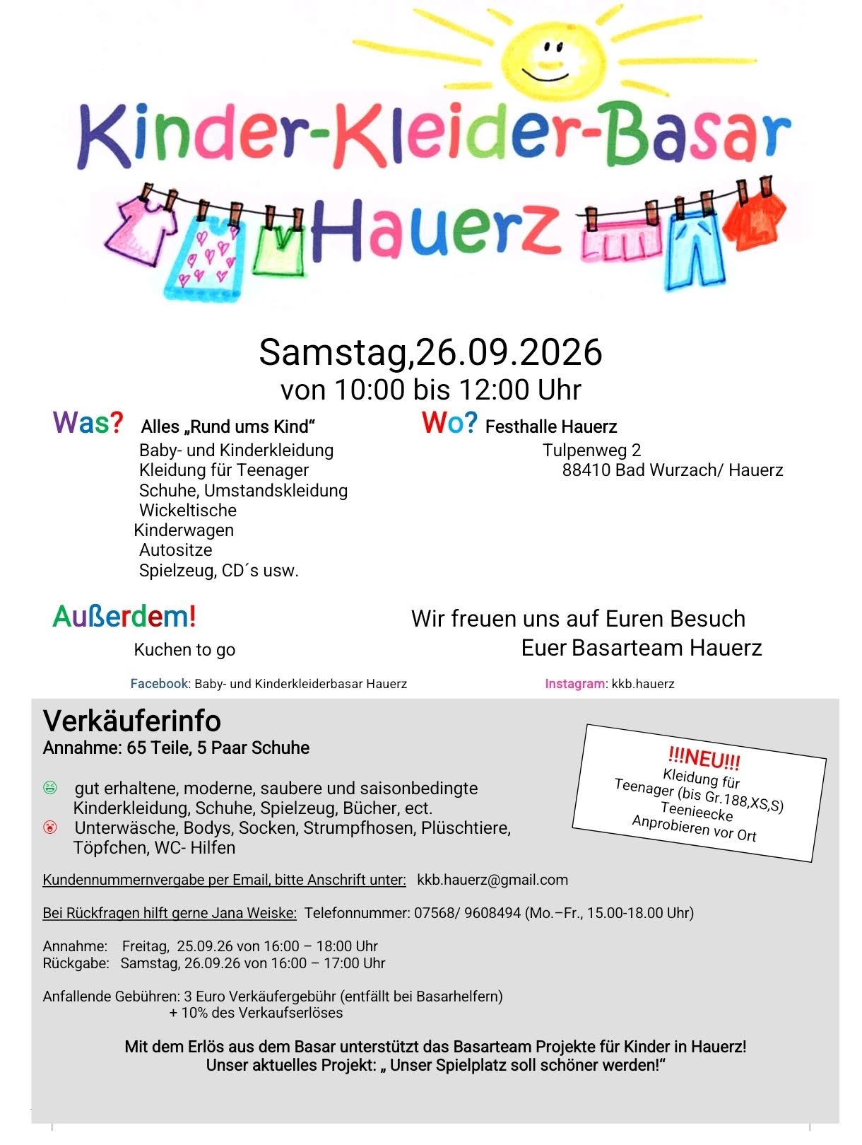 Kinder-Kleider-Basar Hauerz