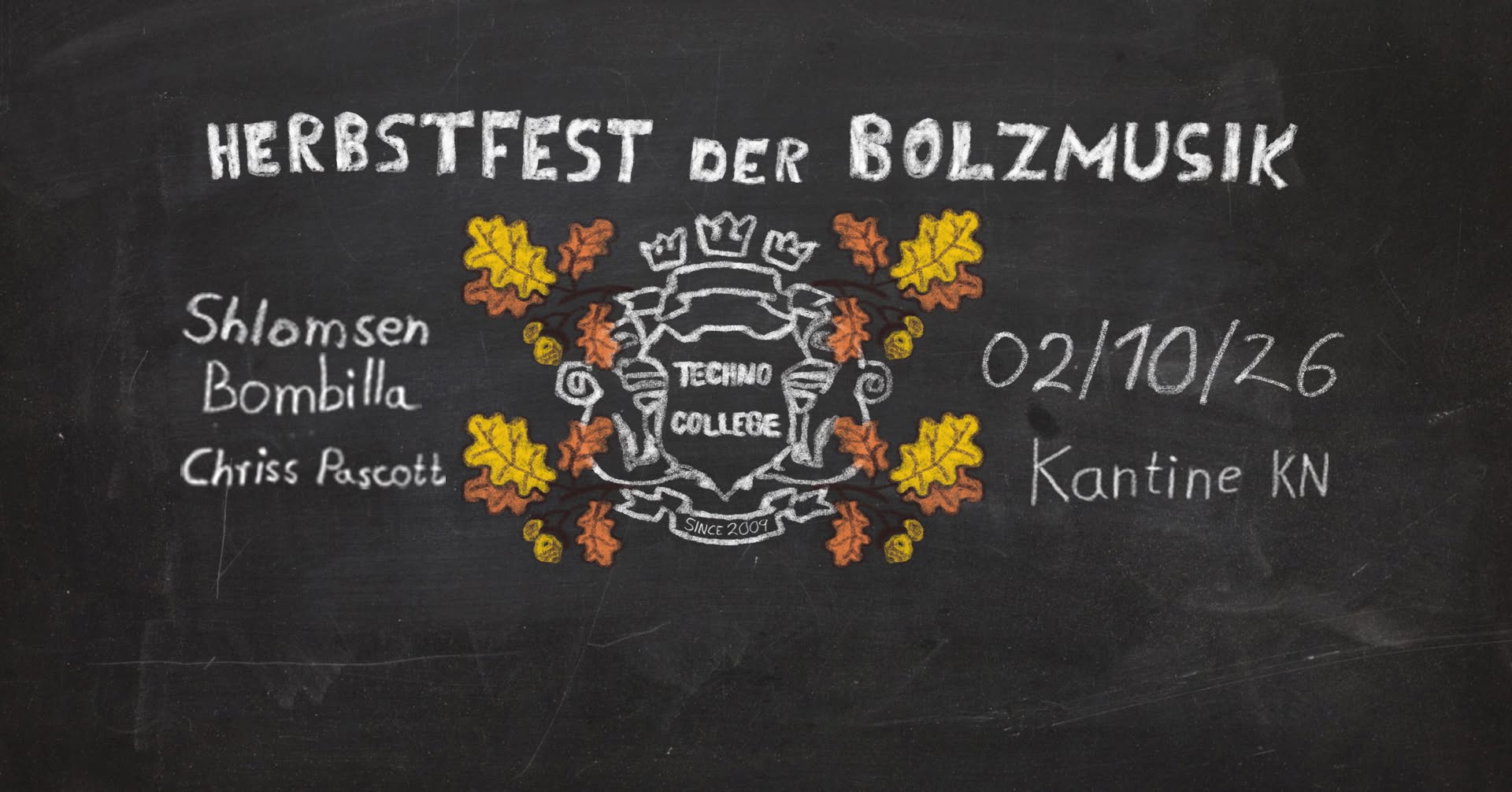 Techno College – Herbstfest der Bolzmusik