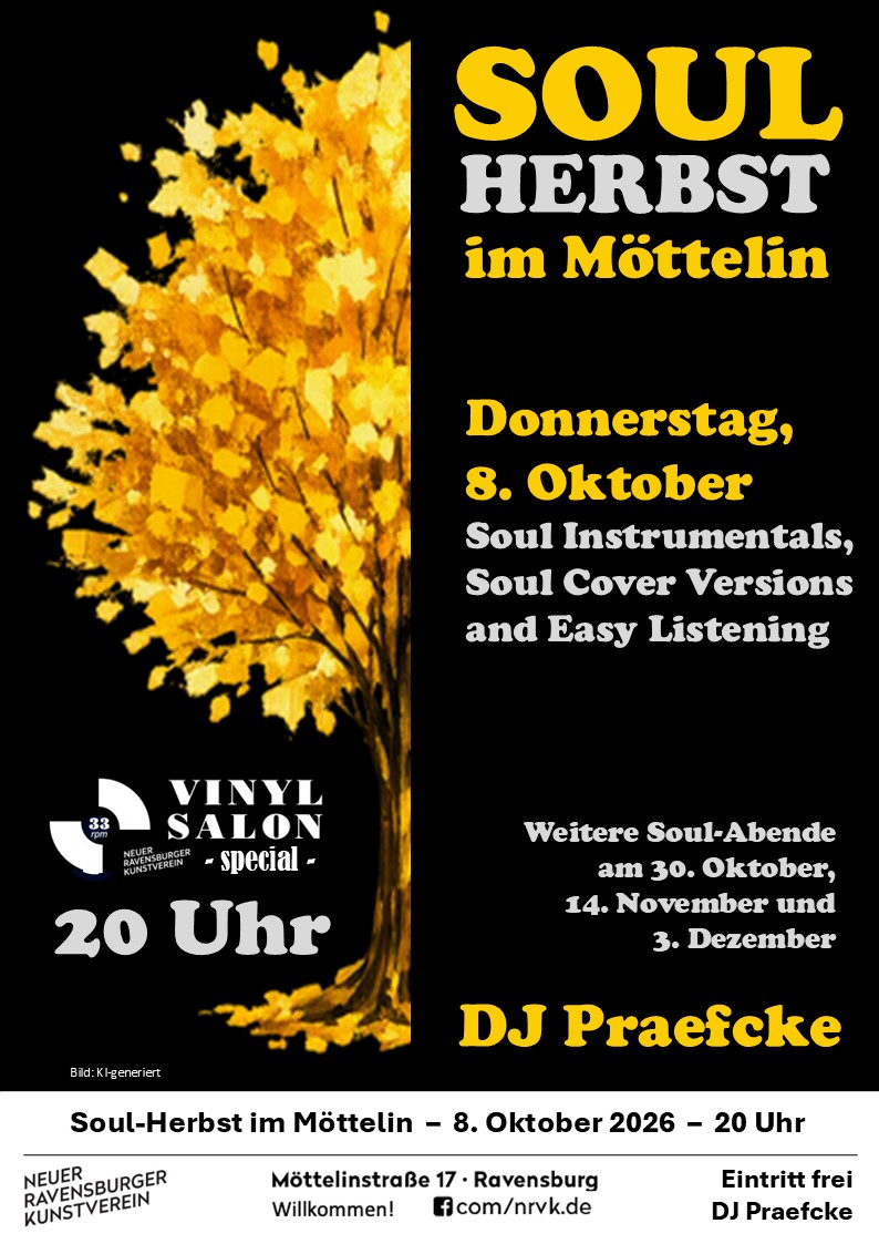 Soul-Herbst im Möttelin: 1. Abend – Soul Instrumentals, Soul Cover Versions and Easy Listening